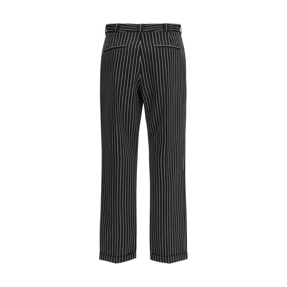 Tom Ford Black Fleece Wool Chino Pants