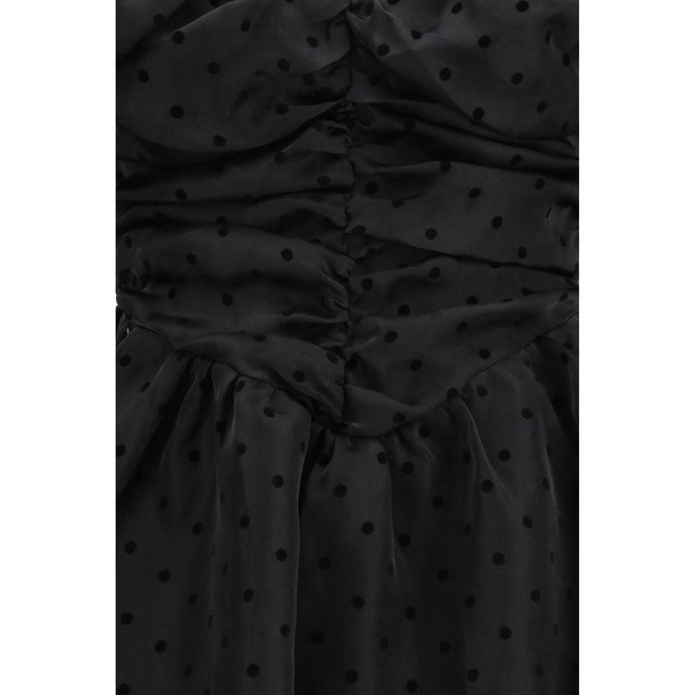 Ganni Black Recycled Polyester Cocktail Dress