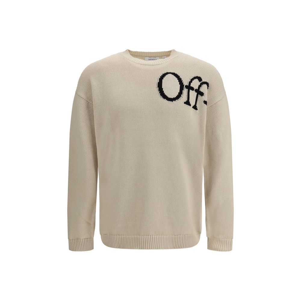 Off-White Beige Cotton Sweatshirt