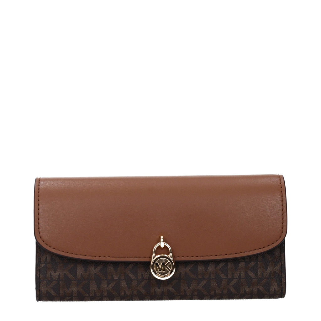 Michael Kors Brown Fabric Wallet
