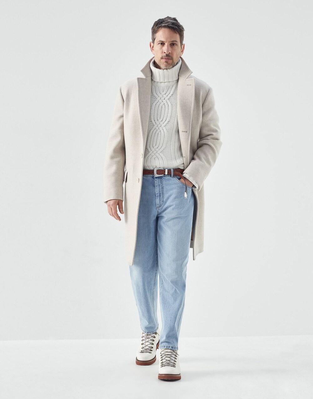 Brunello Cucinelli Gray Silk Coat