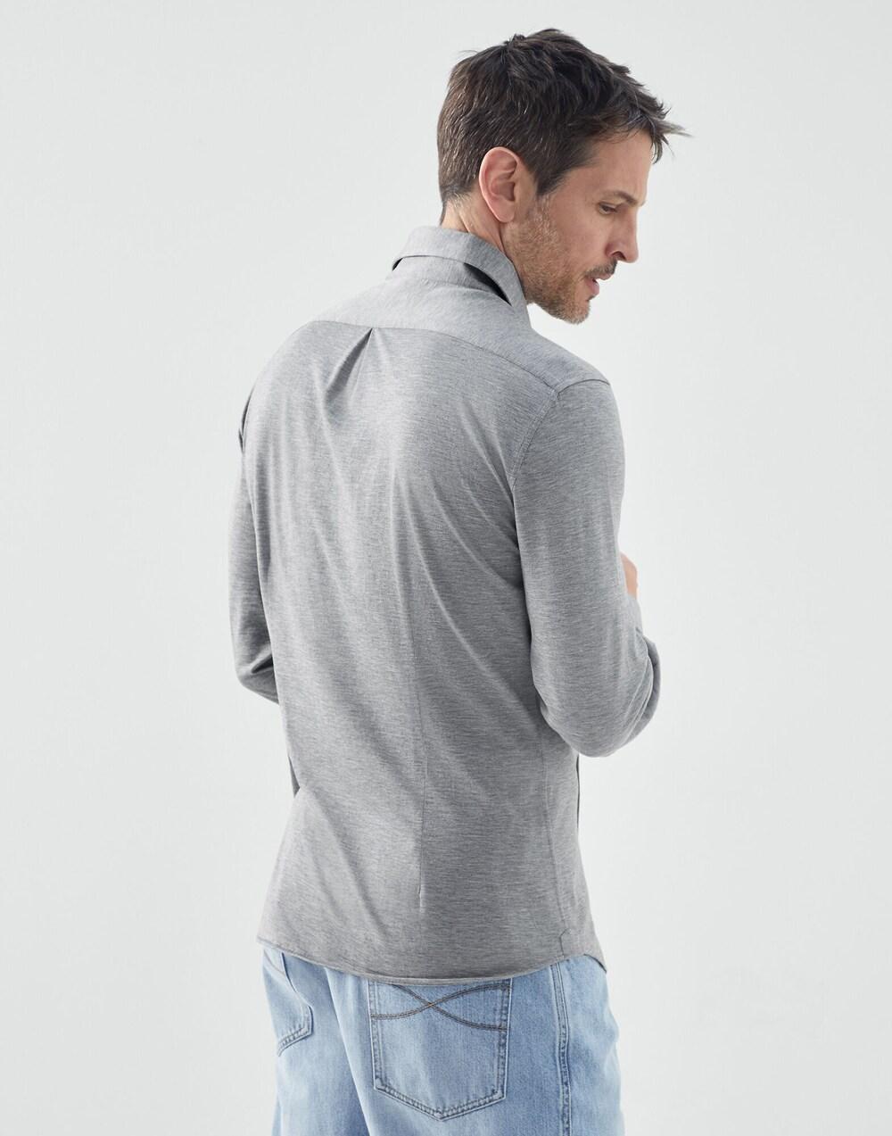 Brunello Cucinelli Gray Silk Coat