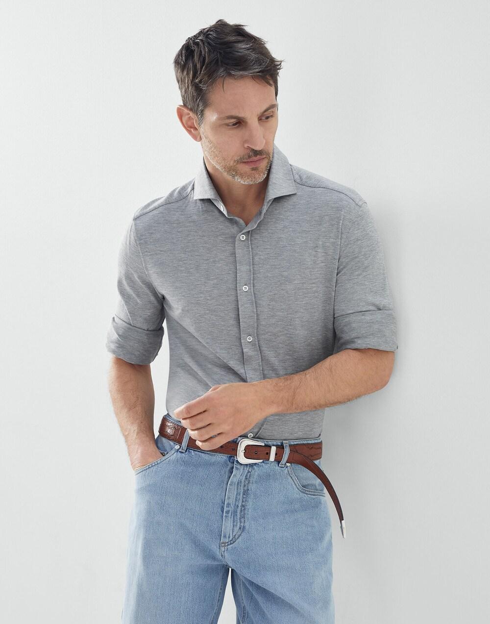 Brunello Cucinelli Gray Silk Coat