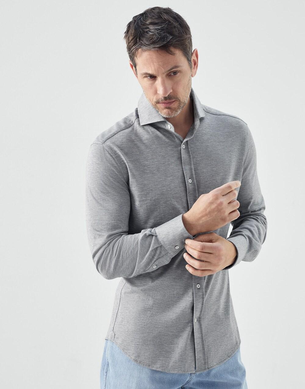 Brunello Cucinelli Gray Silk Coat