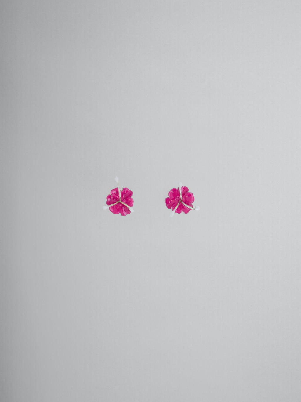 Marni Fuchsia Fibres Earrings