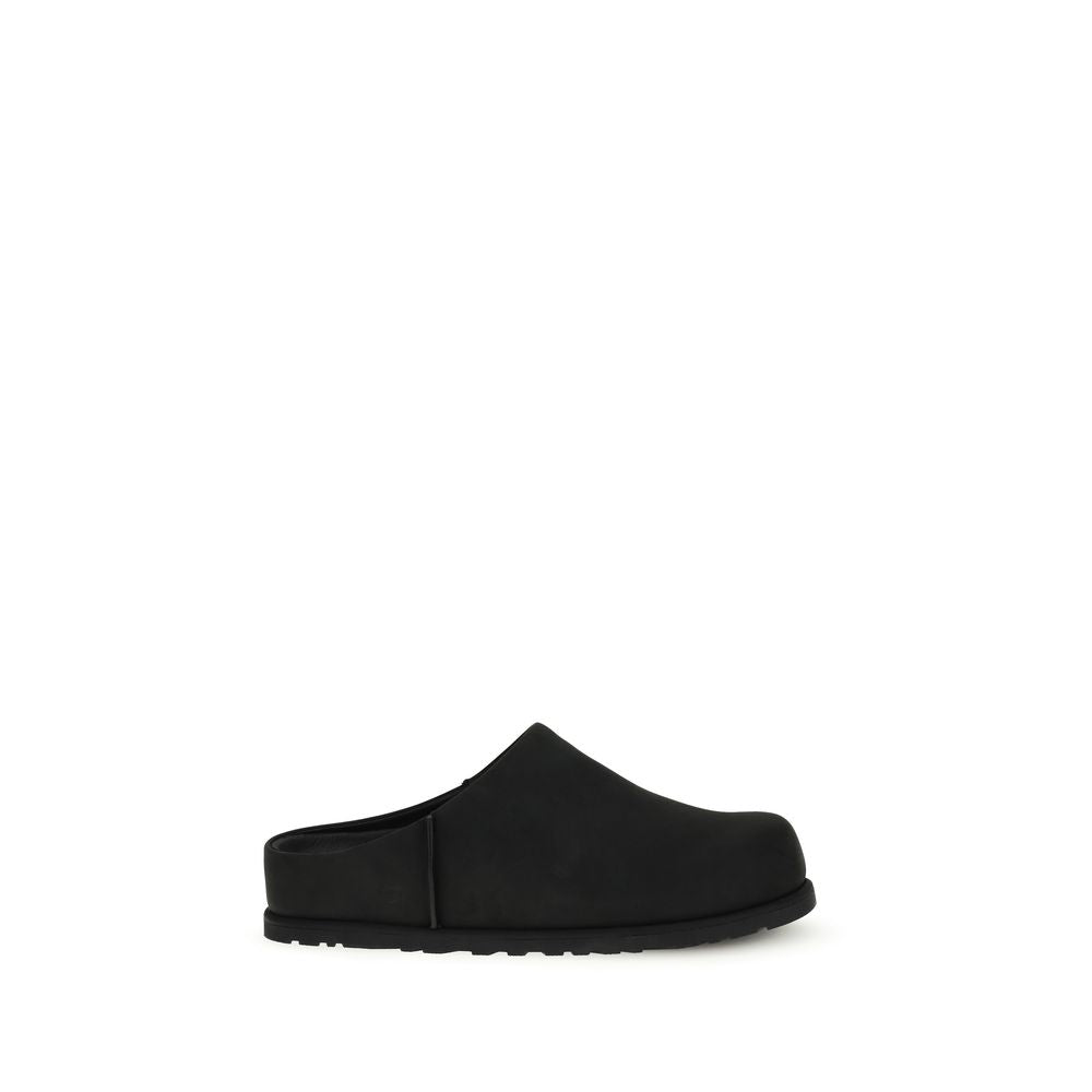 UGG Black Calf Leather Bos Taurus Mules