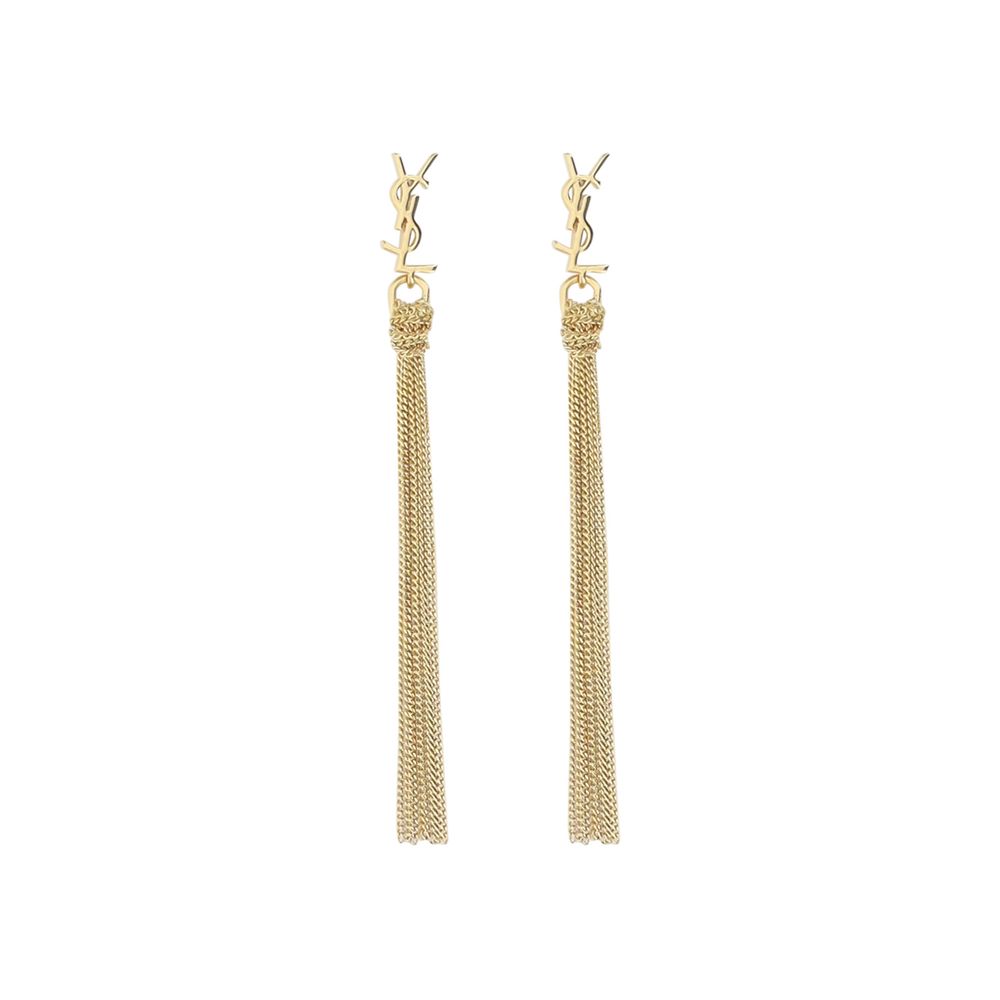 Saint Laurent Gold Brass Earrings