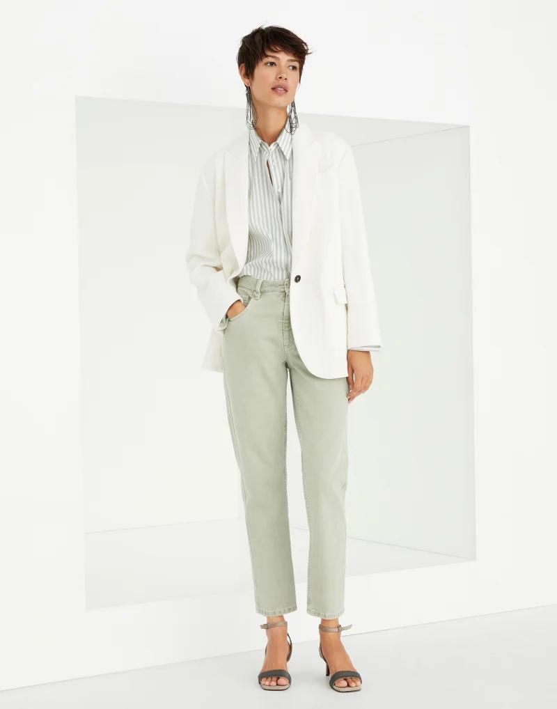 Brunello Cucinelli Green Cotton Straight-Leg Jeans