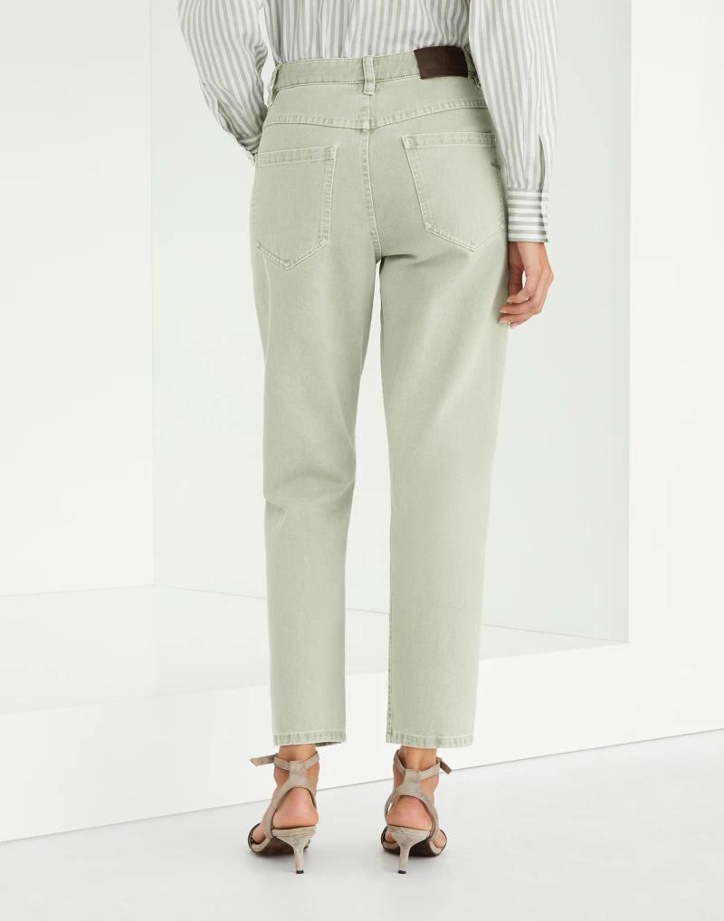 Brunello Cucinelli Green Cotton Straight-Leg Jeans