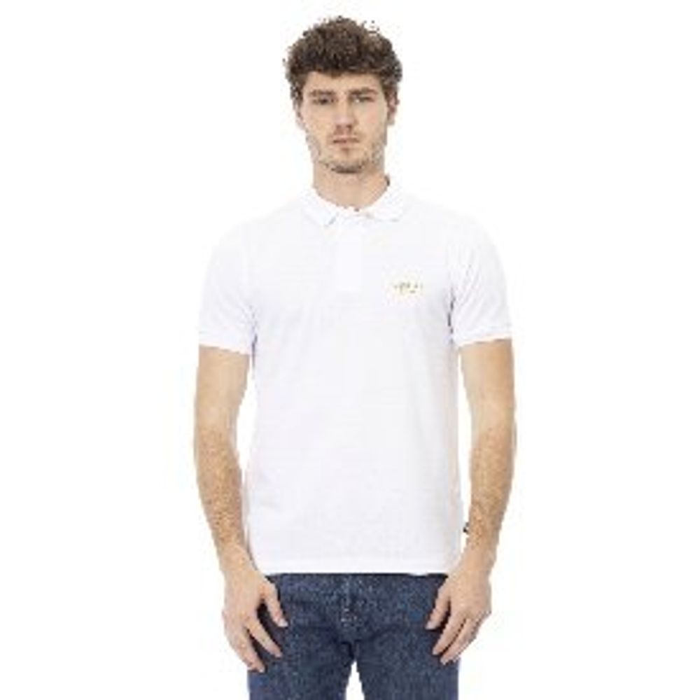 Baldinini Trend White Cotton Polo Shirt