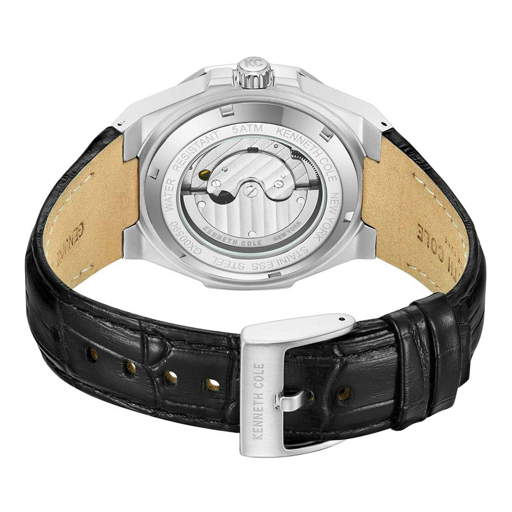 Kenneth Cole Black Leather Dress Watch