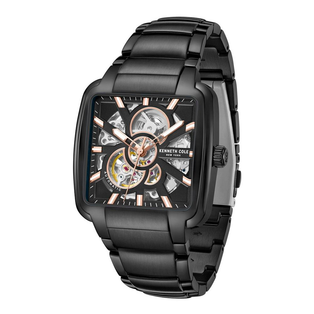 Kenneth Cole Black Stainless Steel Dress Watch
