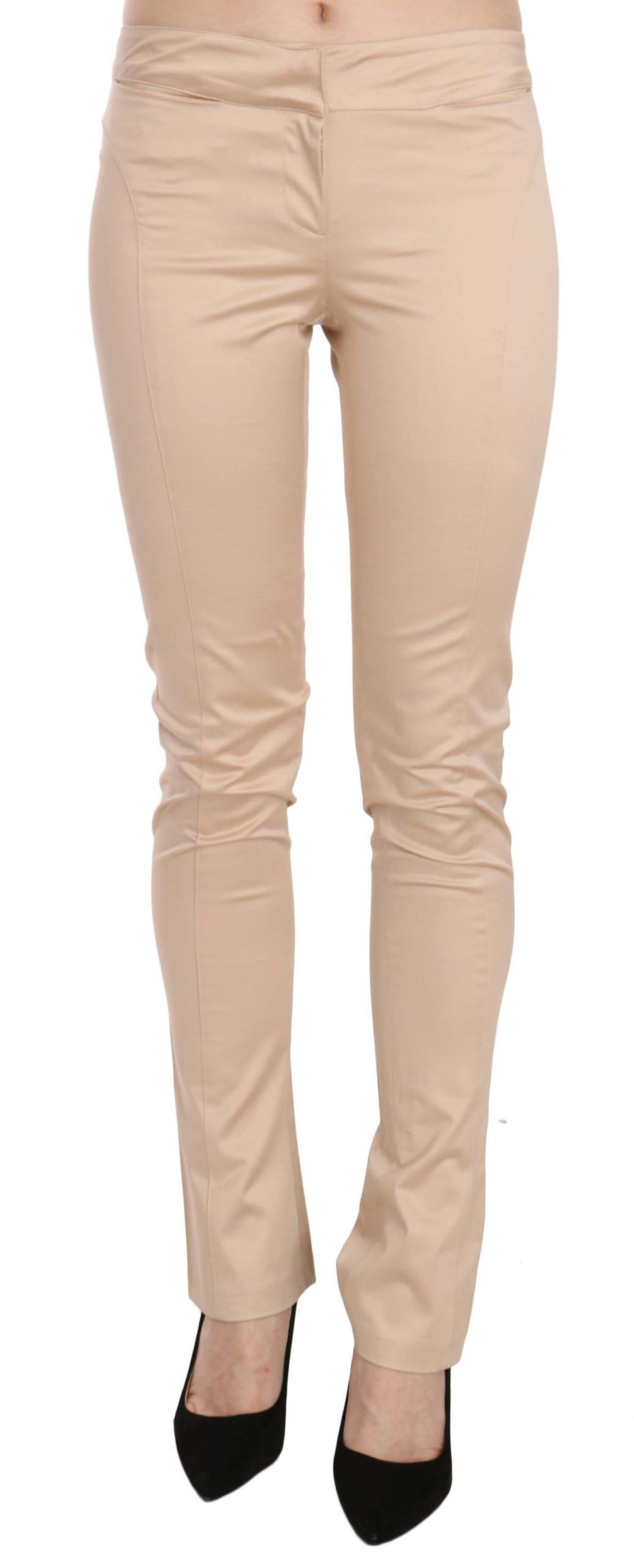 Pantalon skinny taille basse crème Just Cavalli