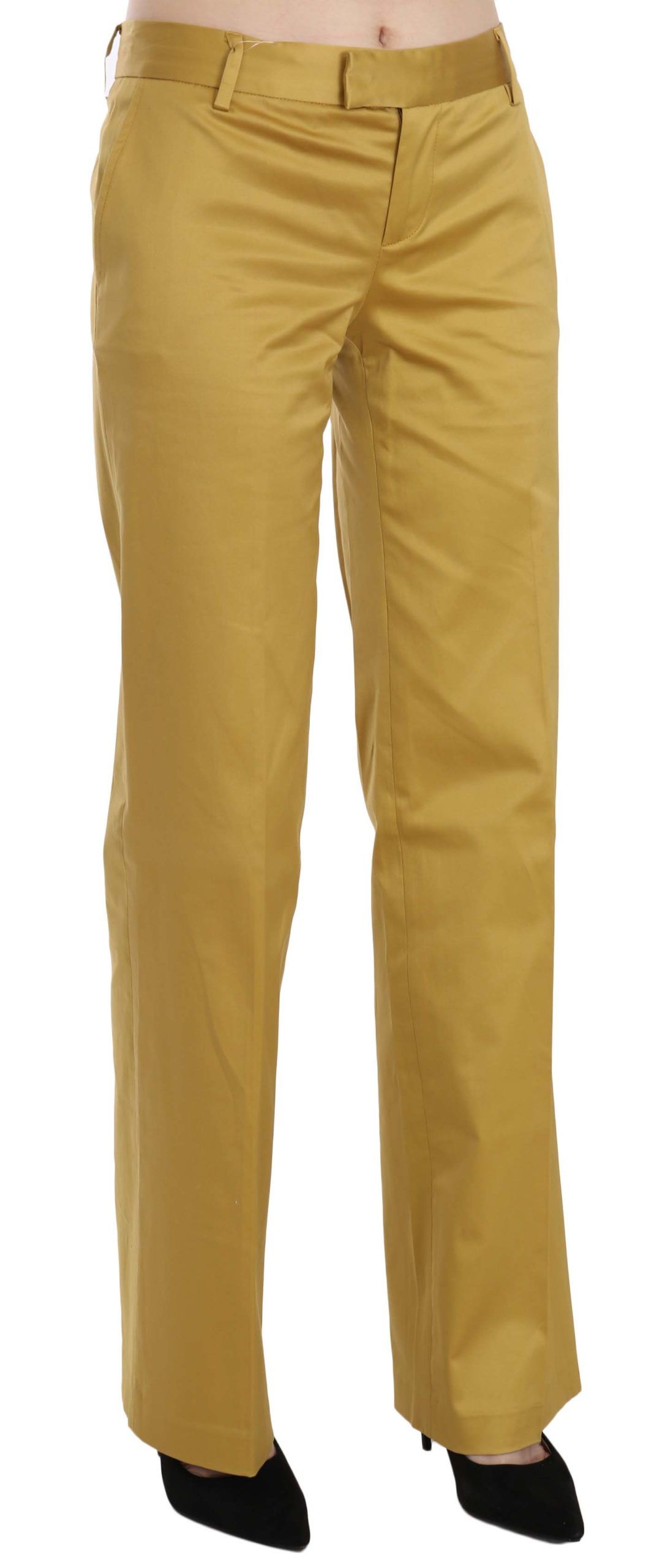 Pantalon droit habillé jaune moutarde Just Cavalli