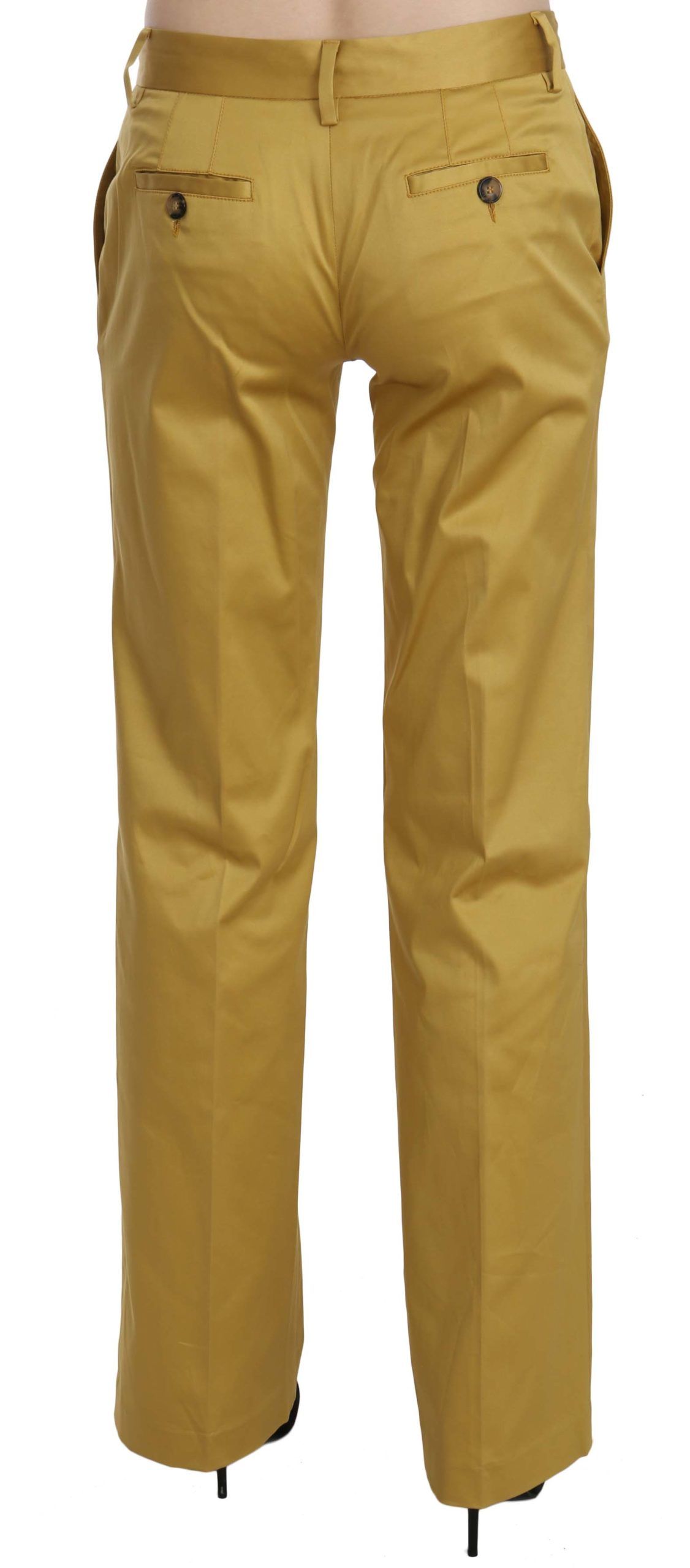 Pantalon droit habillé jaune moutarde Just Cavalli