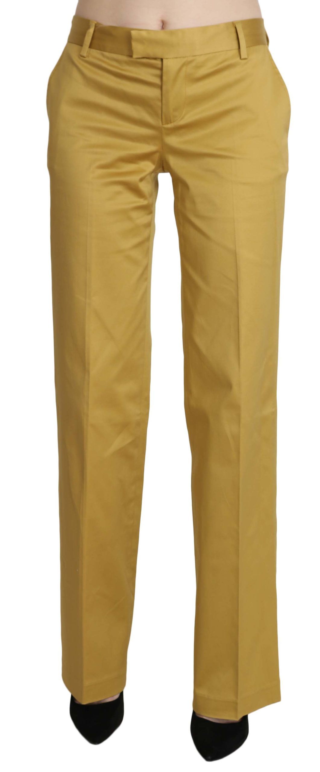 Pantalon droit habillé jaune moutarde Just Cavalli