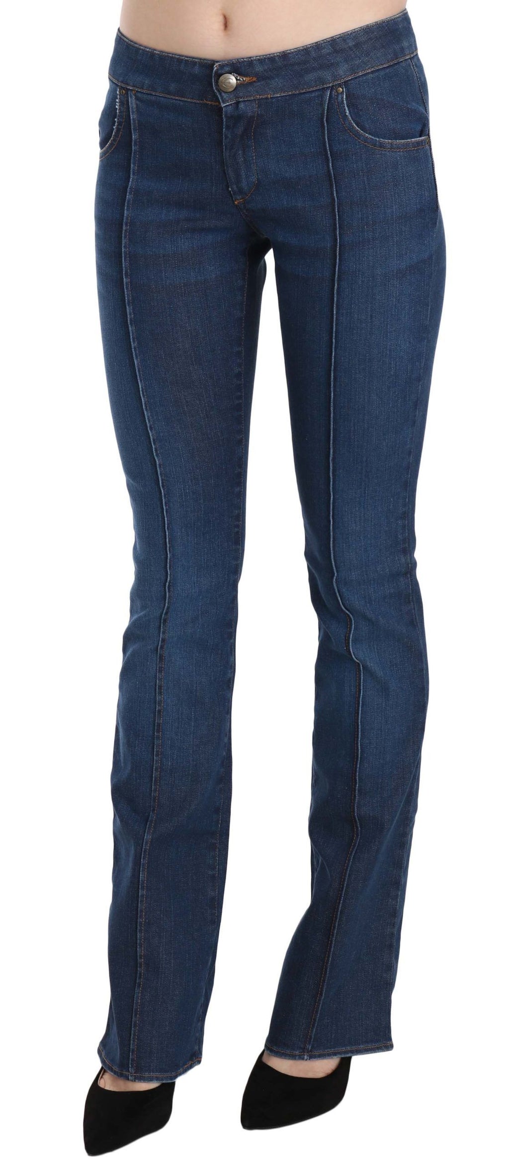 Jean taille basse bleu Just Cavalli en denim boot cut