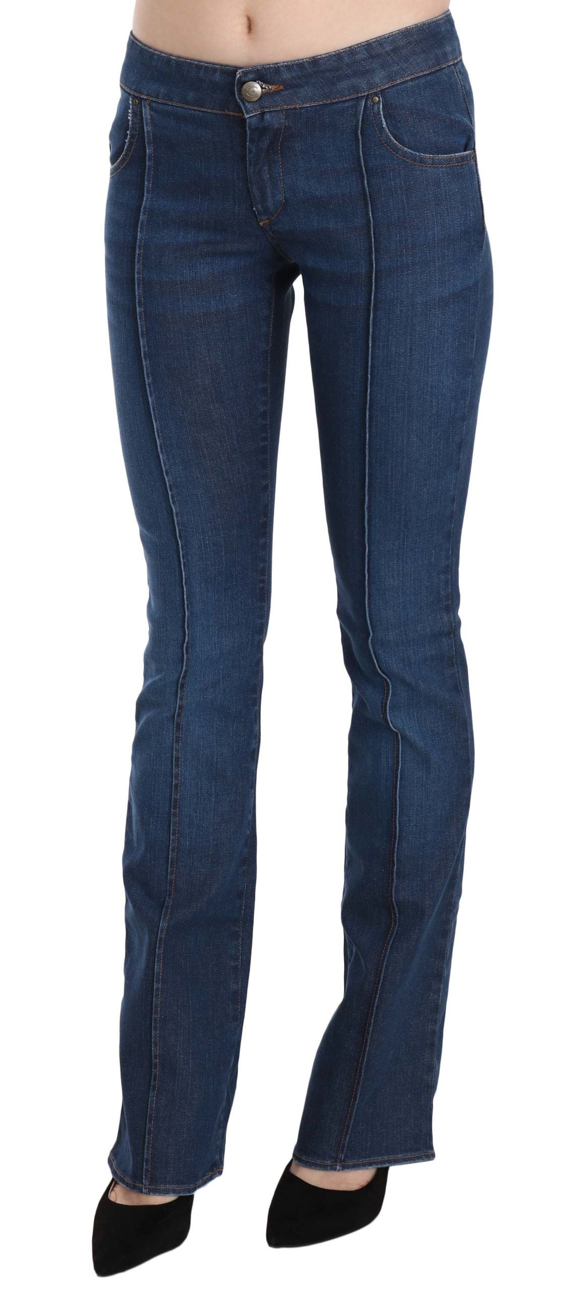 Jean taille basse bleu Just Cavalli en denim boot cut