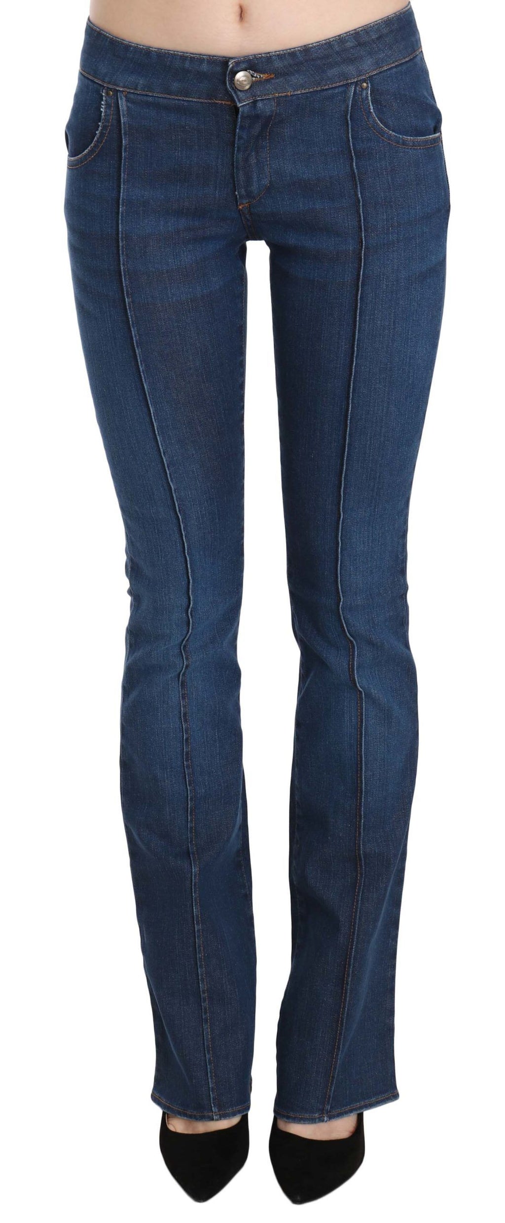 Jean taille basse bleu Just Cavalli en denim boot cut