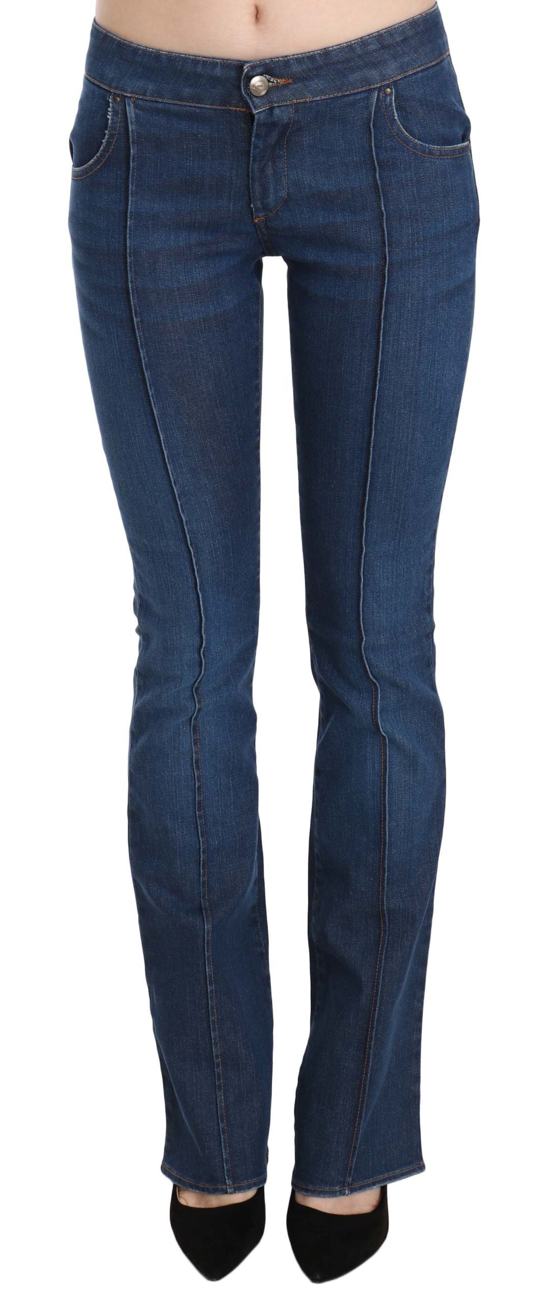 Jean taille basse bleu Just Cavalli en denim boot cut
