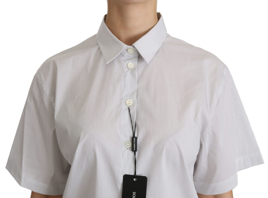 Polo à manches courtes et col blanc Dolce &amp; Gabbana