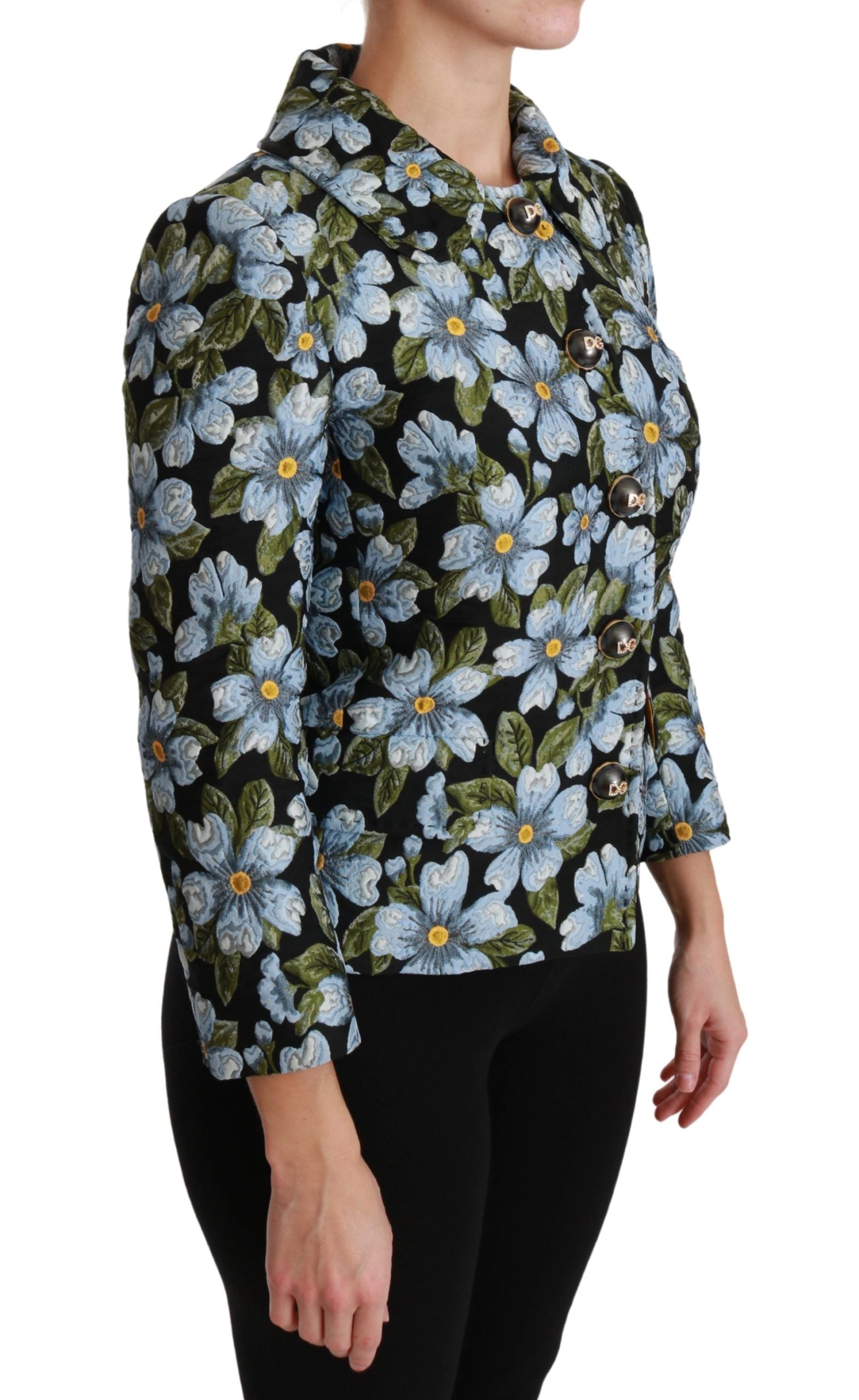 Dolce &amp; Gabbana Blazer à fleurs multicolores en polyester