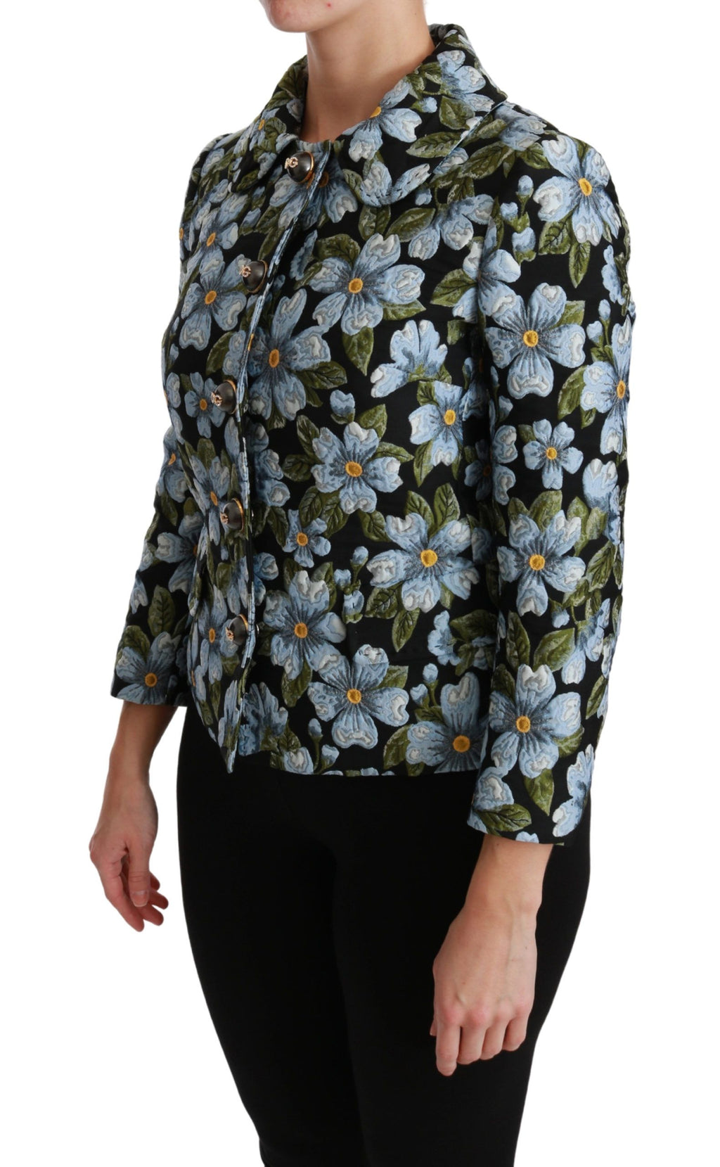 Dolce &amp; Gabbana Blazer à fleurs multicolores en polyester