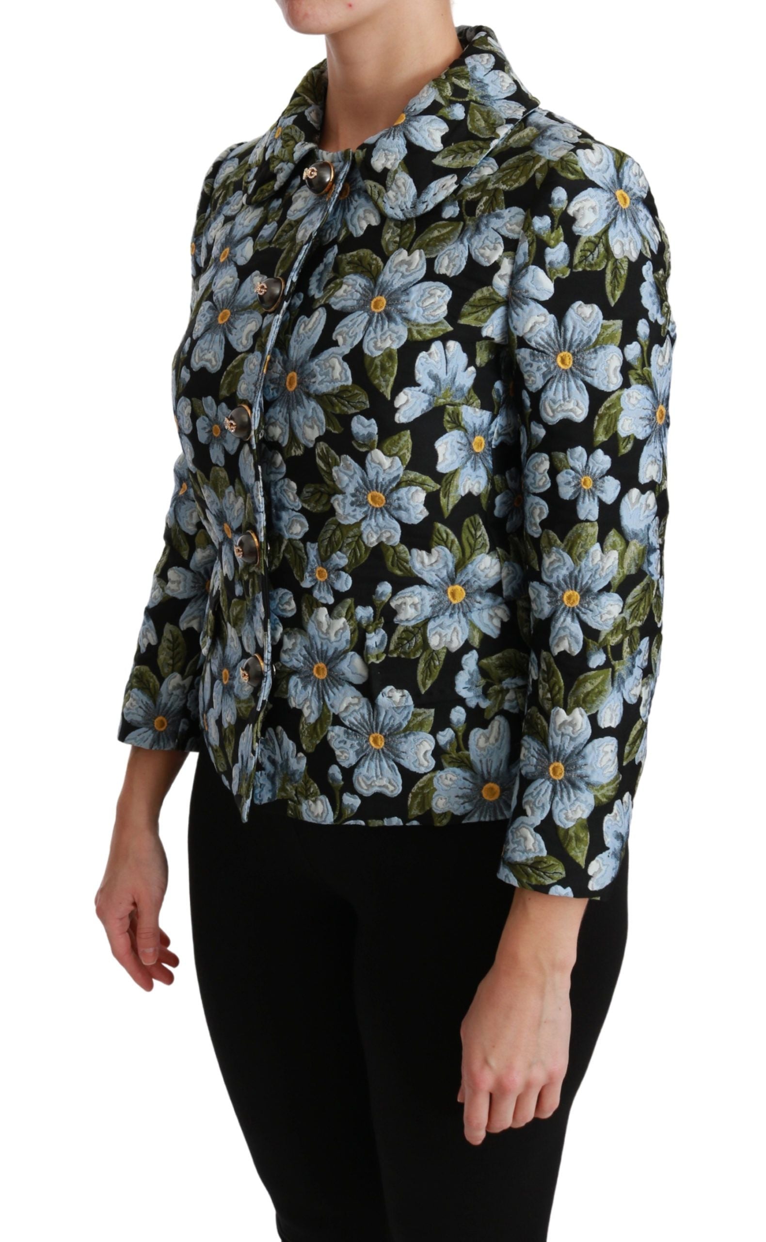 Dolce &amp; Gabbana Blazer à fleurs multicolores en polyester