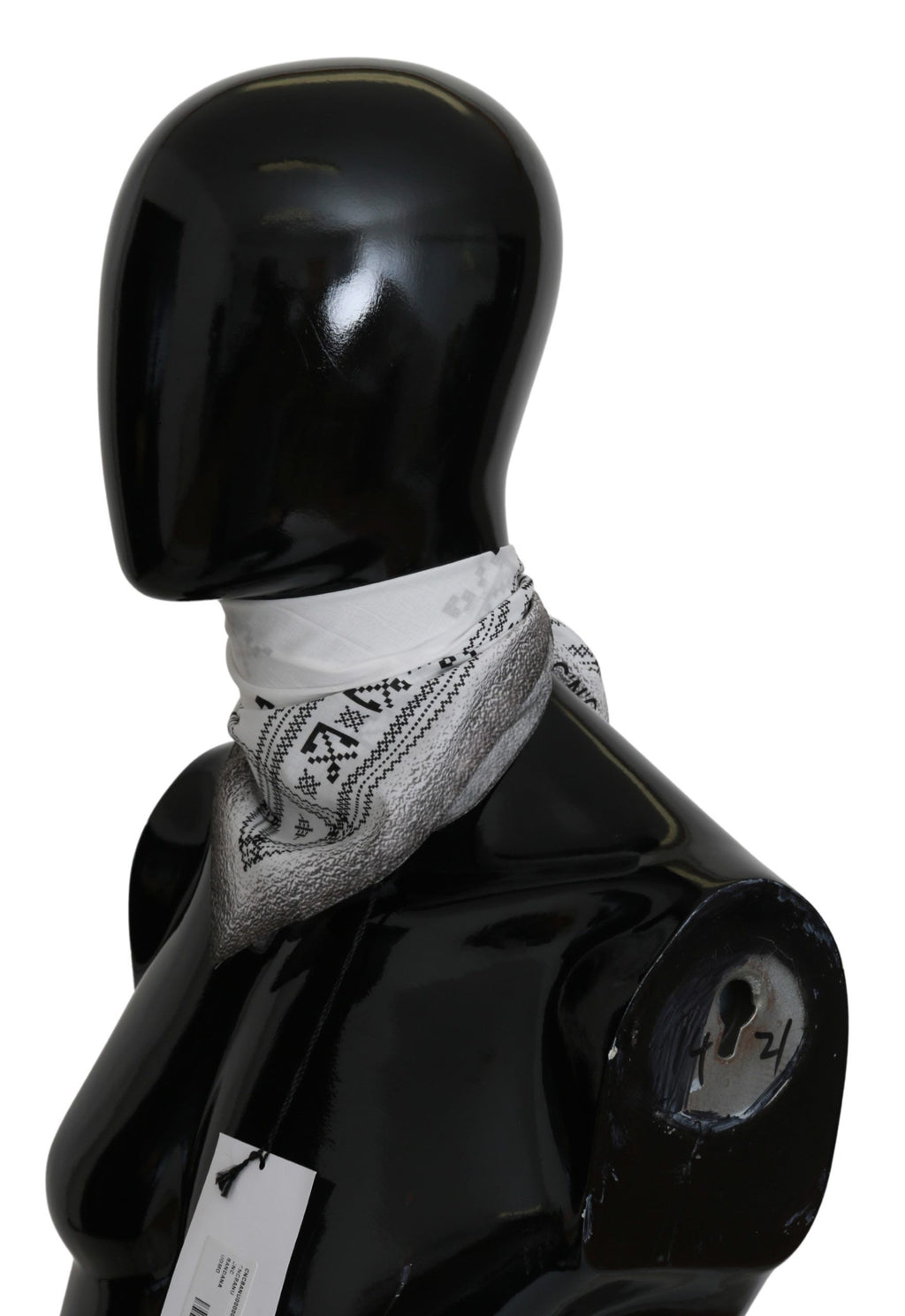 Foulard en coton imprimé bandana blanc Costume National