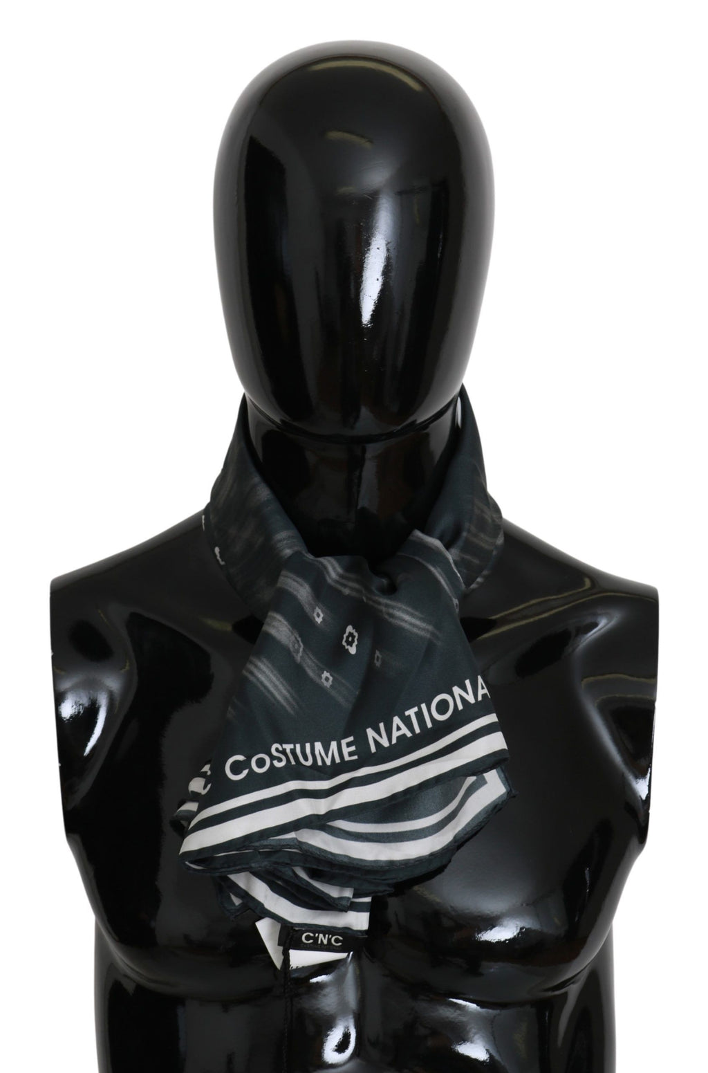 Foulard bleu en soie pour femme, Costume National