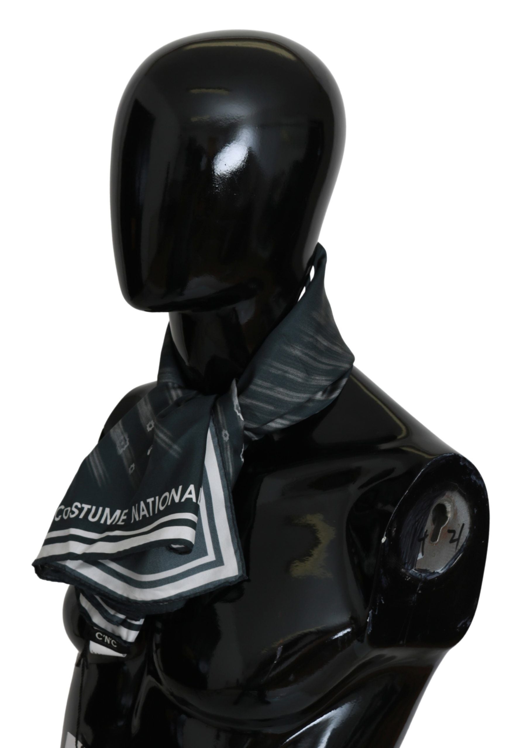 Foulard bleu en soie pour femme, Costume National