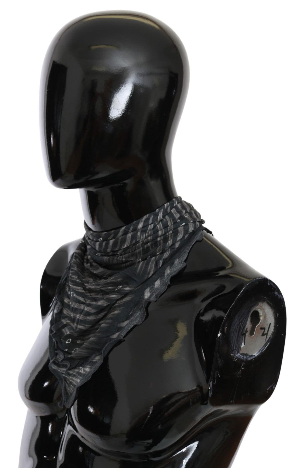 Foulard en viscose noir et gris de marque Costume National