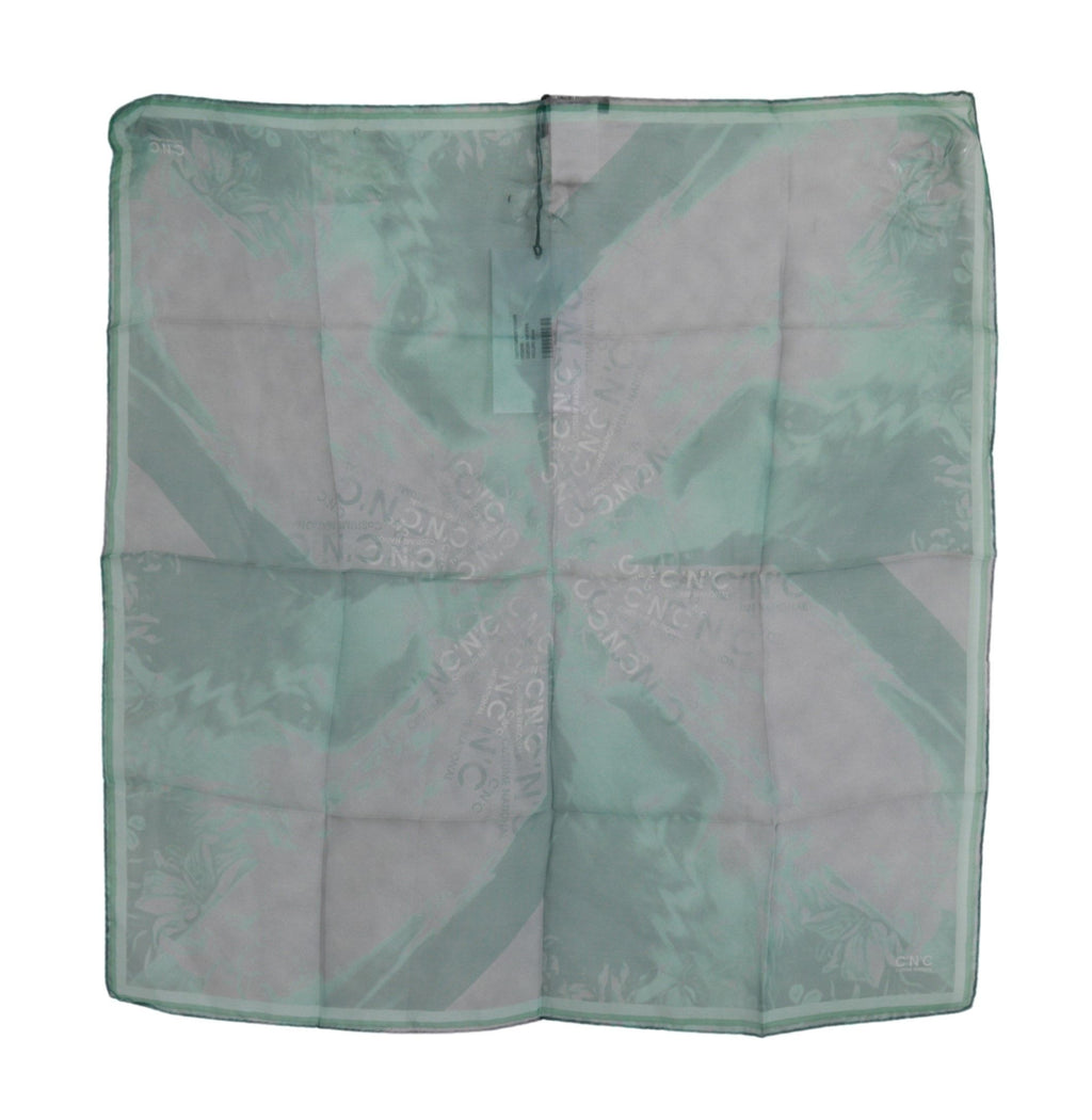 Foulard châle en soie vert Costume National
