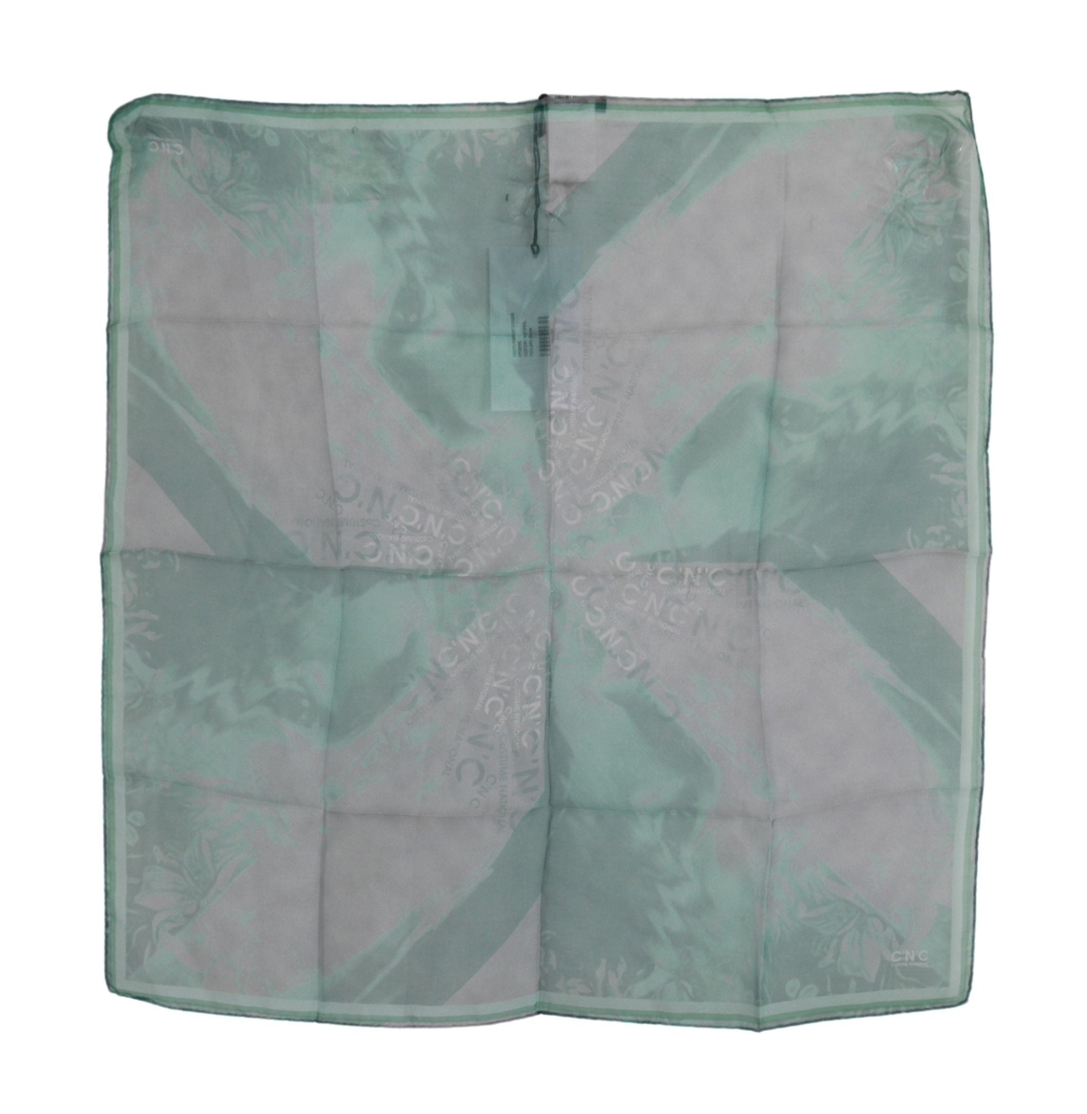 Foulard châle en soie vert Costume National