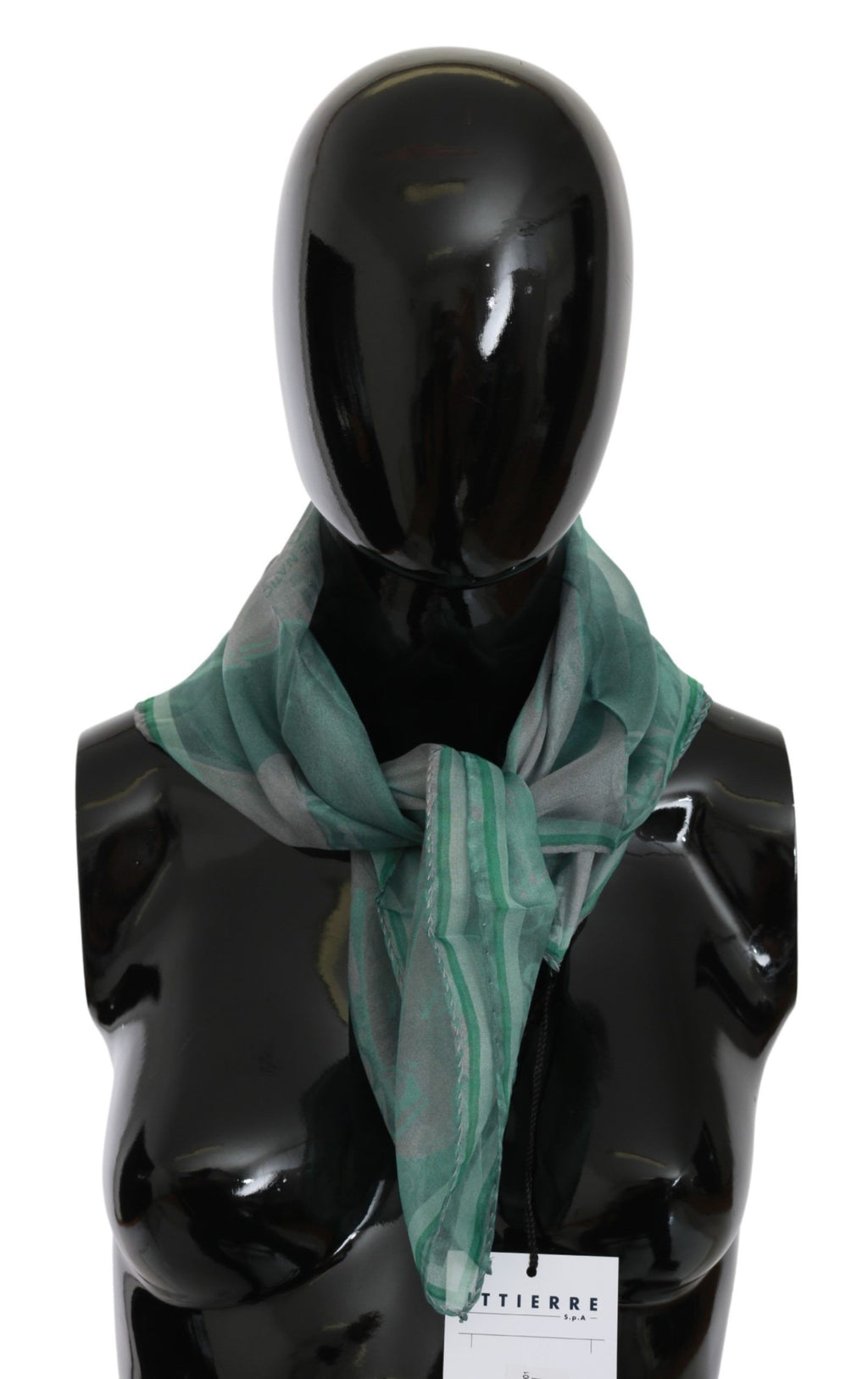 Foulard châle en soie vert Costume National