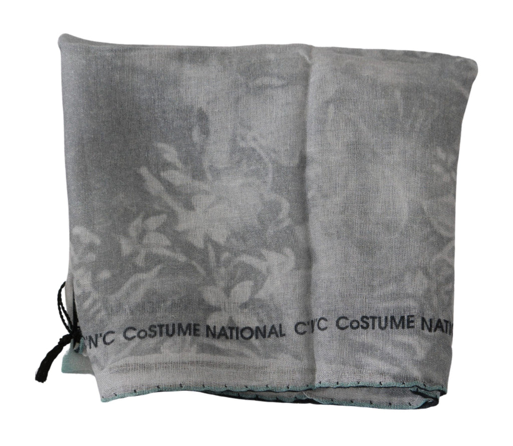Foulard châle en soie gris Costume National