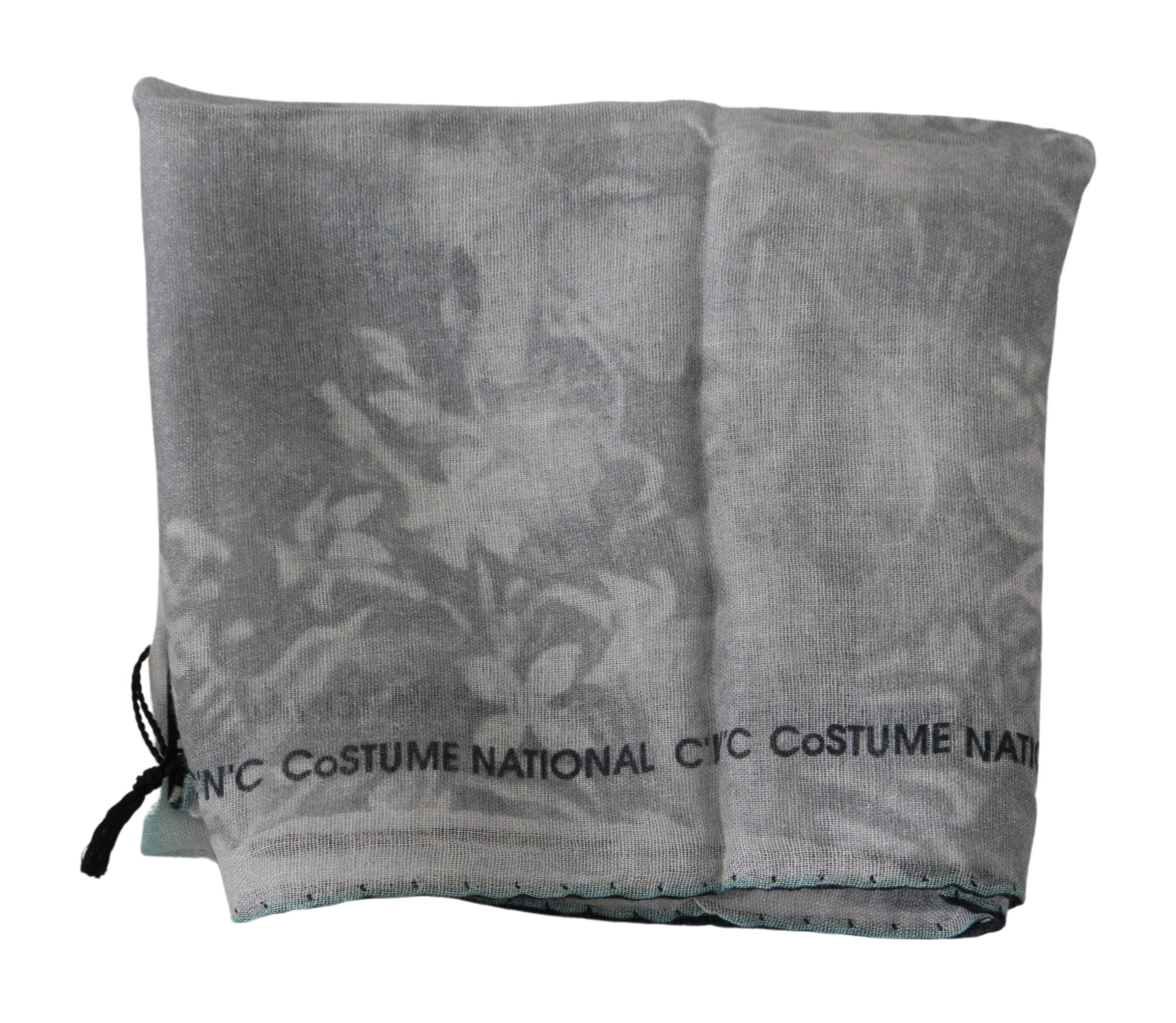 Foulard châle en soie gris Costume National