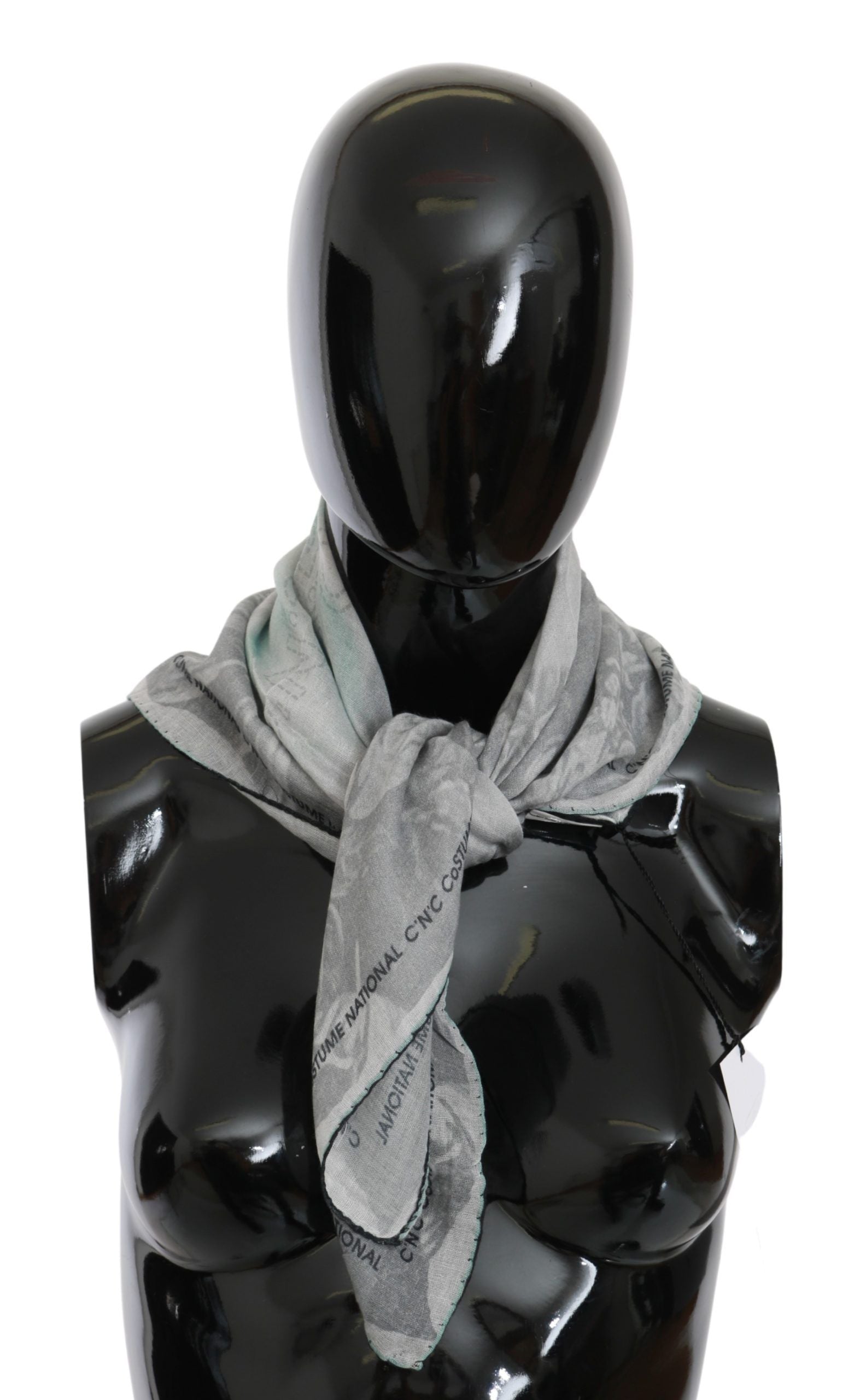 Foulard châle en soie gris Costume National