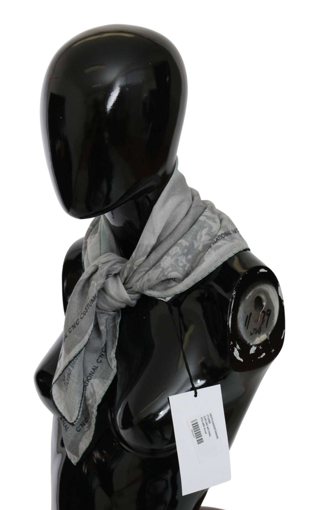 Foulard châle en soie gris Costume National