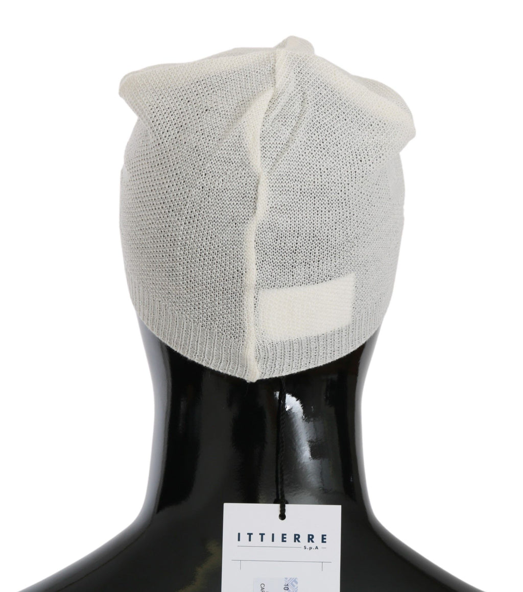 Bonnet Costume National en laine blanche mélangée de marque