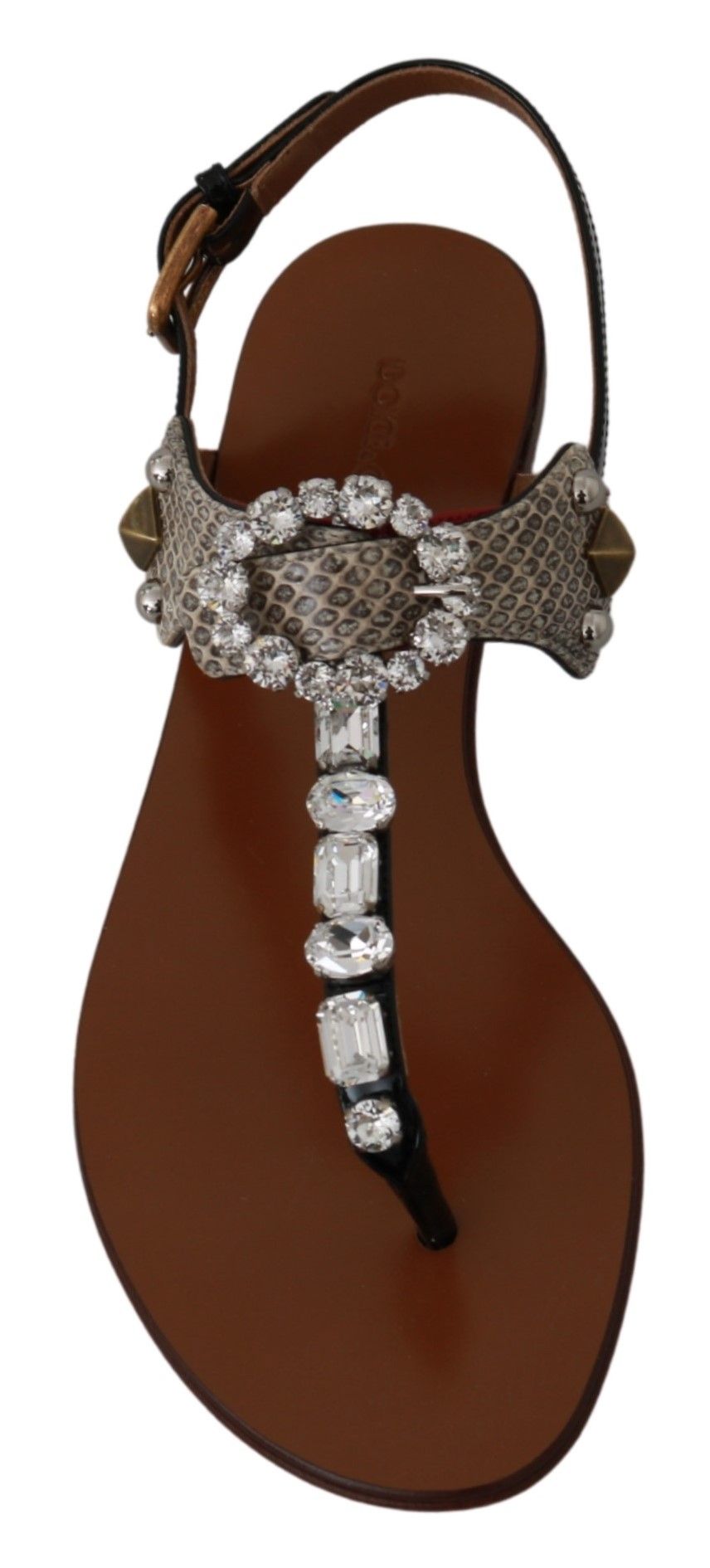 Sandales en cuir et cristaux Dolce &amp; Gabbana