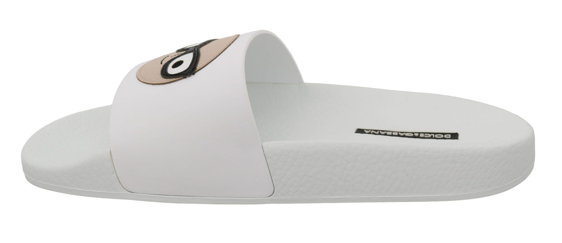 Sandales à enfiler Dolce &amp; Gabbana en cuir blanc #dgfamily