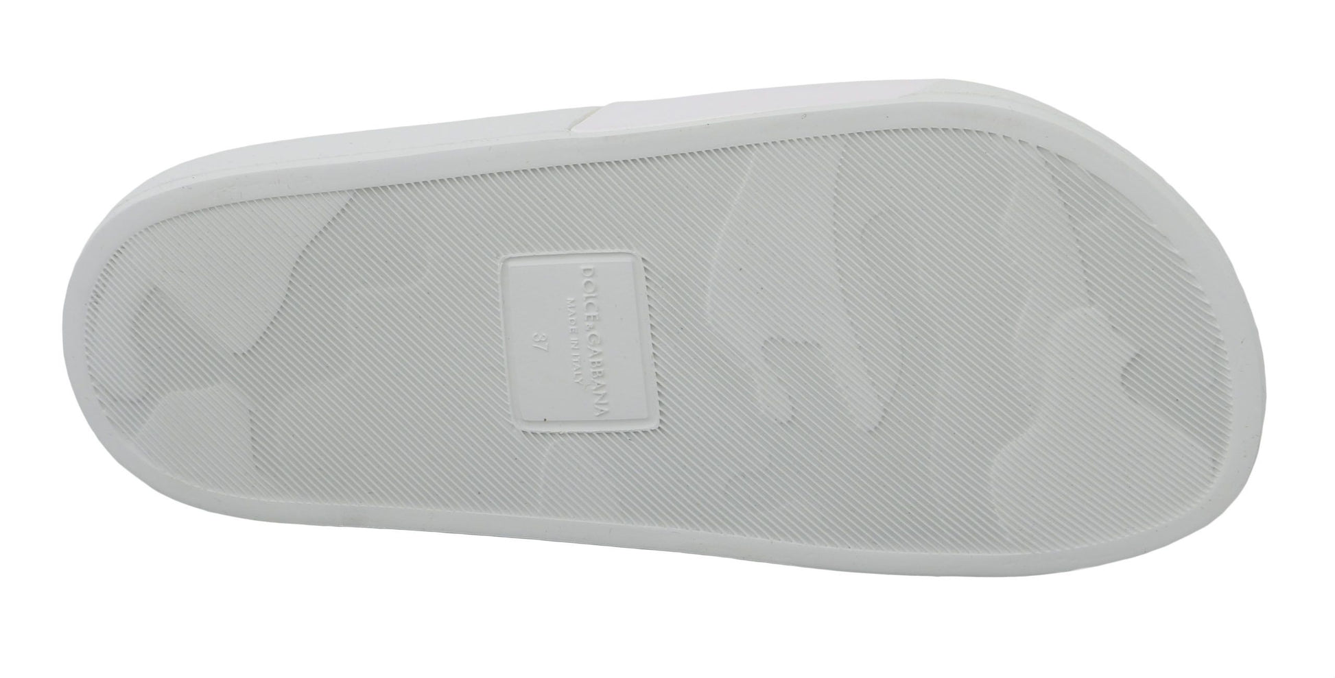 Sandales à enfiler Dolce &amp; Gabbana en cuir blanc #dgfamily