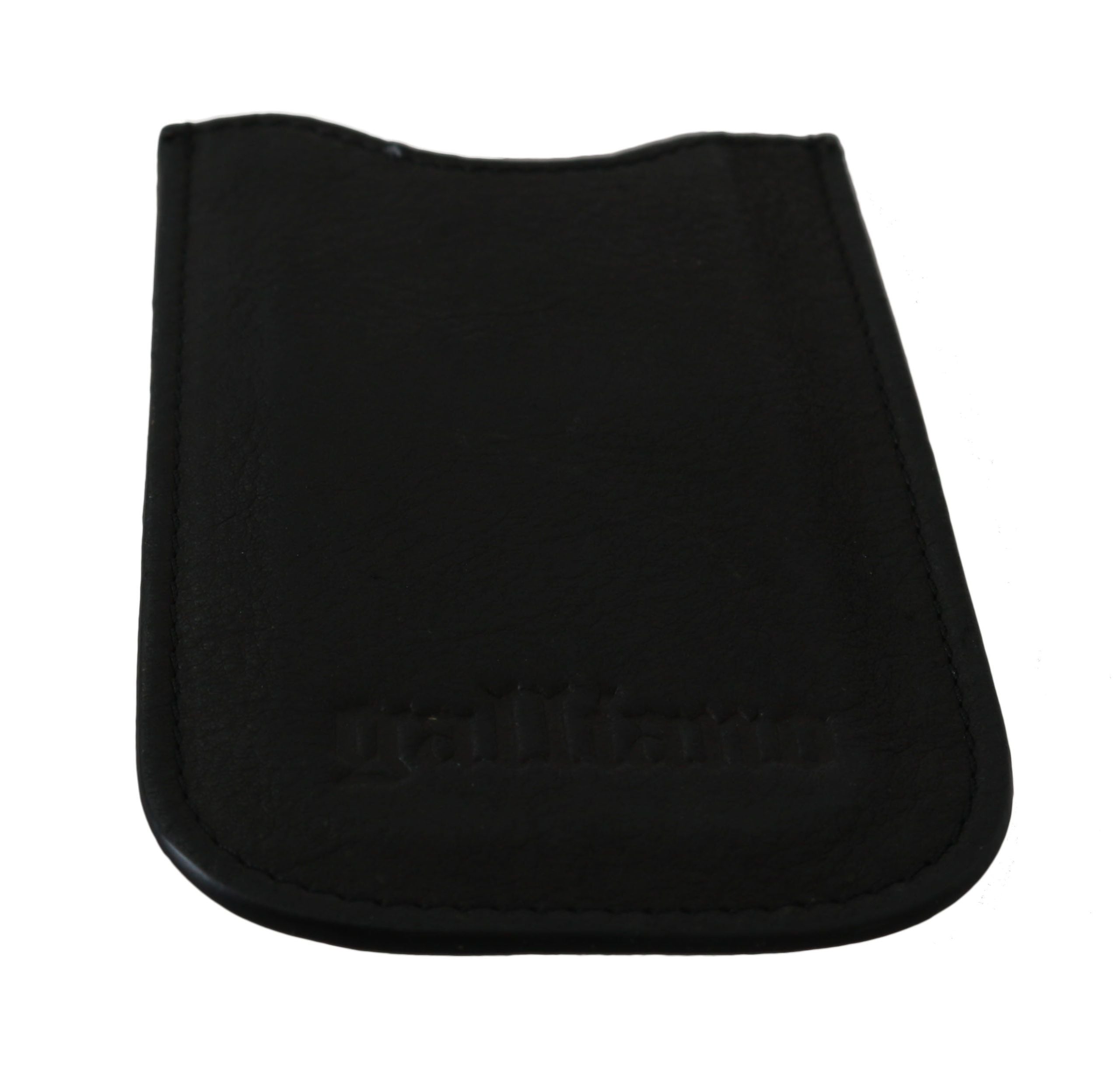Portefeuille multifonction en cuir noir John Galliano pour homme avec porte-cartes d'identité et billets