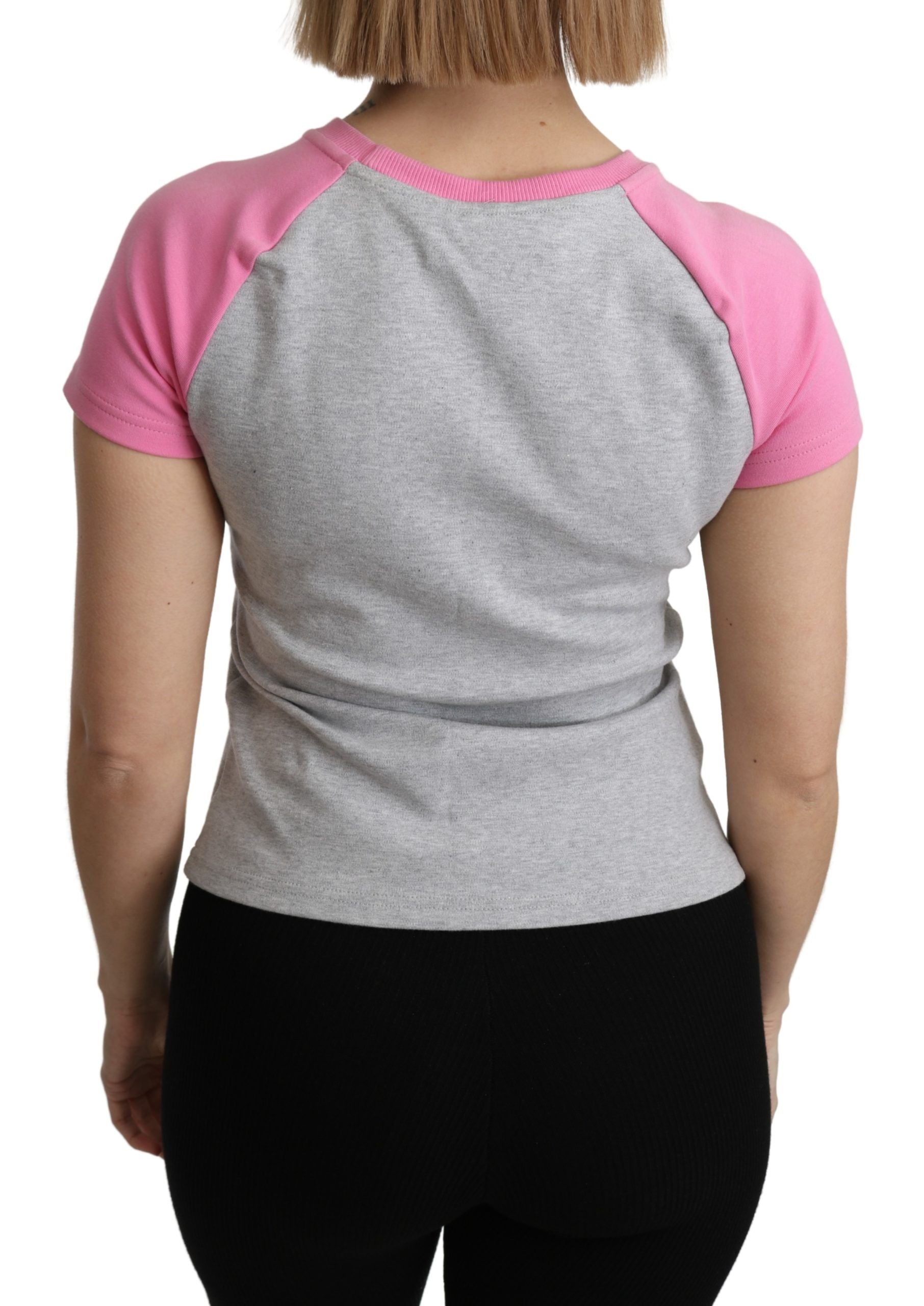 T-shirt en coton gris et rose Moschino My Little Pony Top