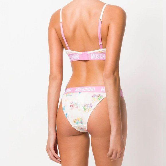 Ensemble bikini deux pièces soutien-gorge et culotte Moschino White My Little Pony