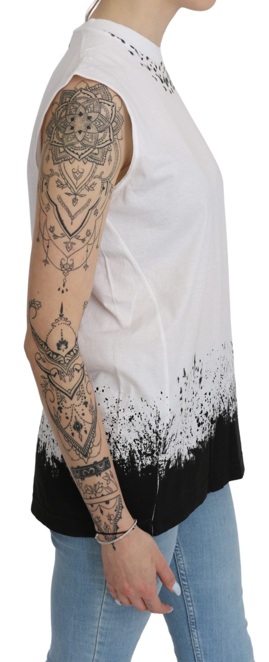 T-shirt sans manches blanc Dsquared² en coton