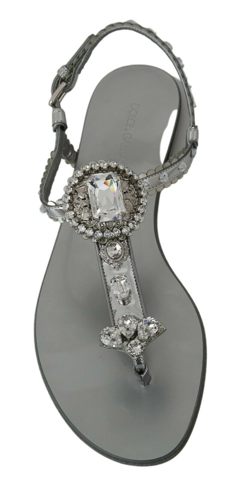 Sandales et tongs Dolce &amp; Gabbana en cristal argenté