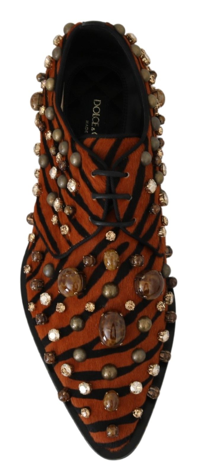 Chaussures Broque en poil de poney orange Dolce &amp; Gabbana