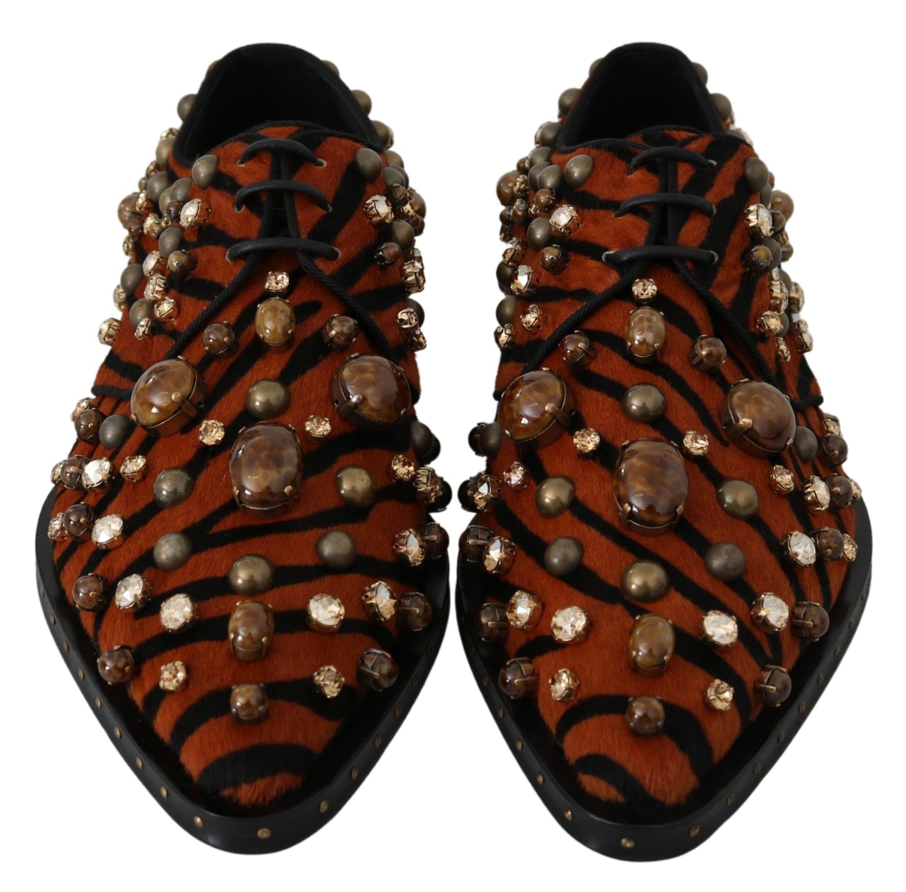 Chaussures Broque en poil de poney orange Dolce &amp; Gabbana